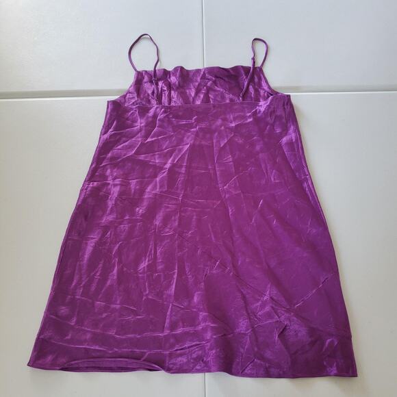 Babaton Slip Dress Womens Large Purple Spaghetti Strap Mini Aritzia Acetate - Picture 2 of 10